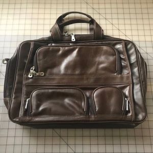 🔥17.3” Genuine Leather Briefcase Messenger Bag 🔥